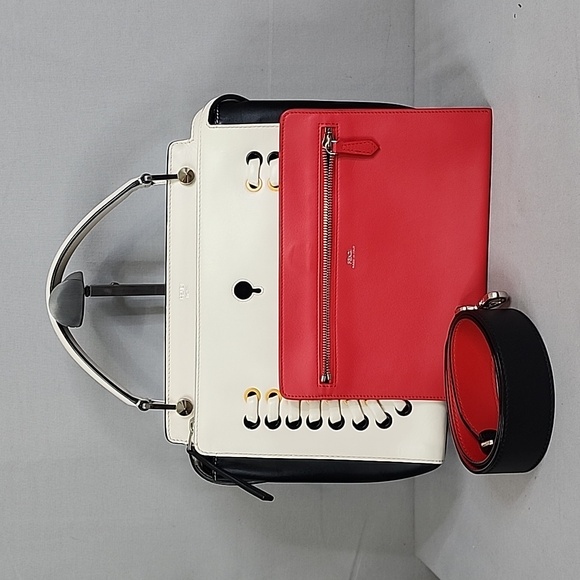 ✨️FENDI Dotcom Whipstitch Top Handle Bag - Picture 1 of 16